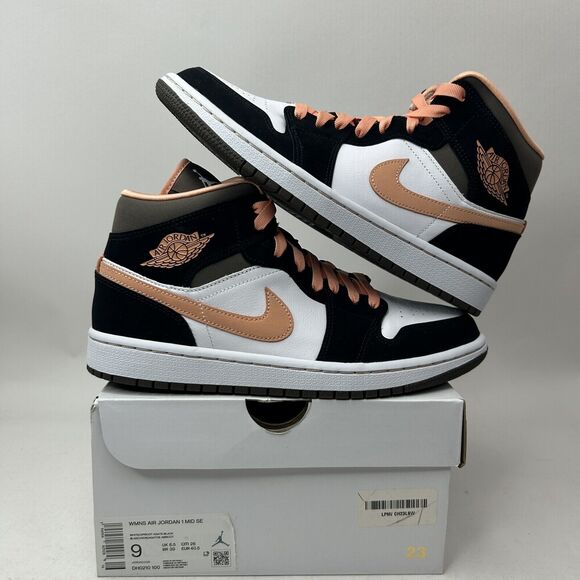 Nike Shoes Air Jordan 1 Retro Mid SE “Peach Mocha” 2023 - Picture 1 of 5